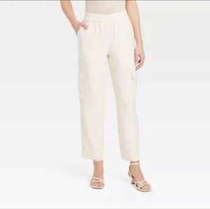Women's White Cargo Pants